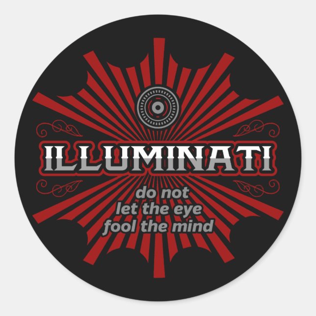 Illuminati Don't Let The Eye Fool The Mind Classic Round Sticker (Front)