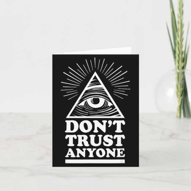 Illuminati Don't Trust Anyone Eye Of Providence  Card (Front)