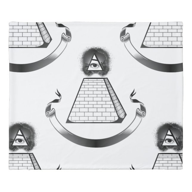 illuminati duvet cover bed sheets (Back)
