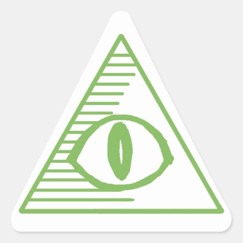Illuminati Eye Triangle Sticker _ Cash Green