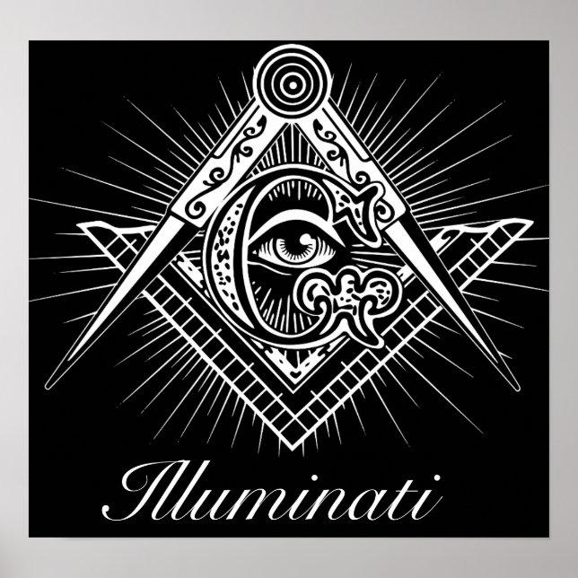 Illuminati Freemason All Seeing Eye Poster (Front)