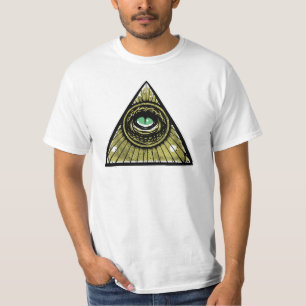 Illuminati Hipster Reptilian Eye Pyramid T-Shirt