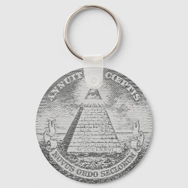 illuminati logo keychain (Front)
