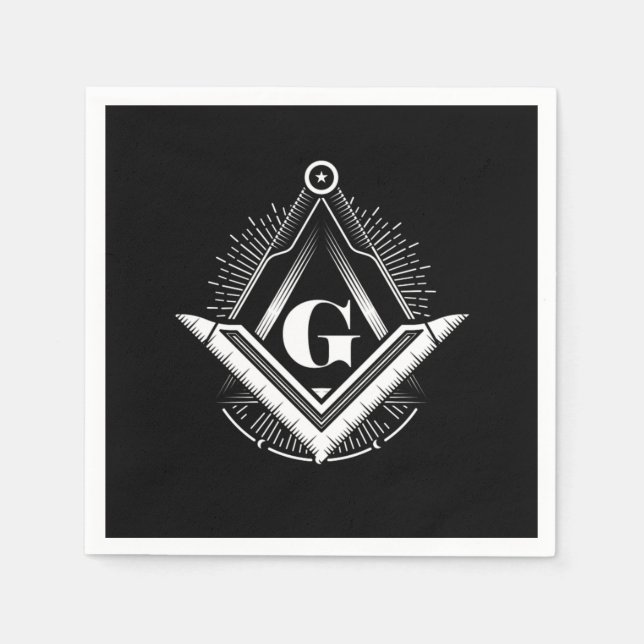 Illuminati Masonic Conspiracy Triangle Pyramid Gif Napkins (Front)