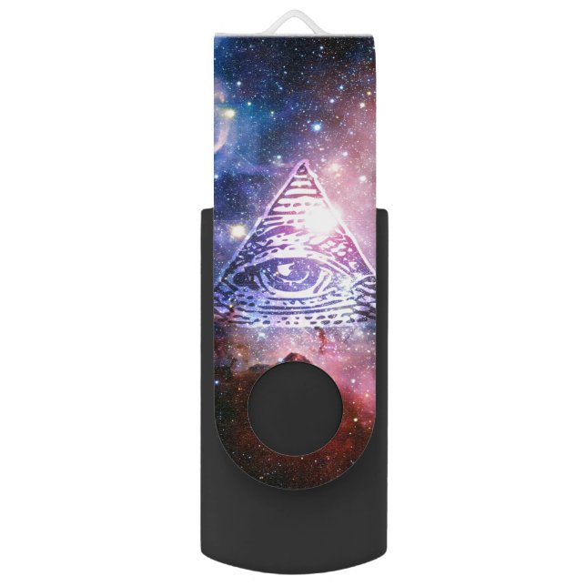 Illuminati nebula flash drive (Front Vertical)