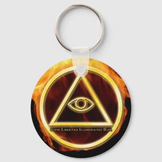 Illuminati on Fire Keychain