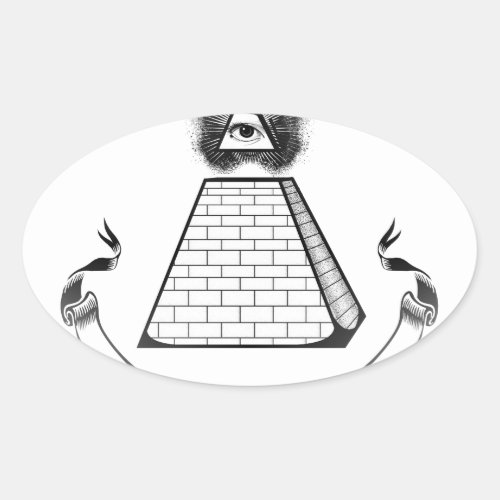 illuminati oval sticker