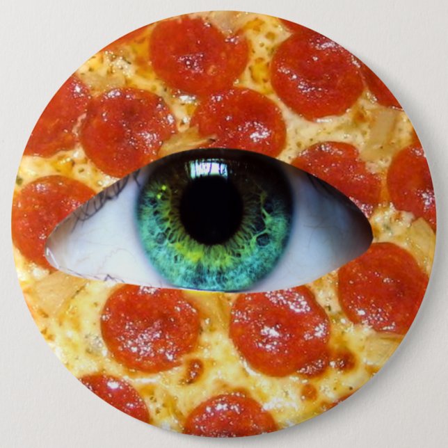 Illuminati Pizza Pinback Button (Front)