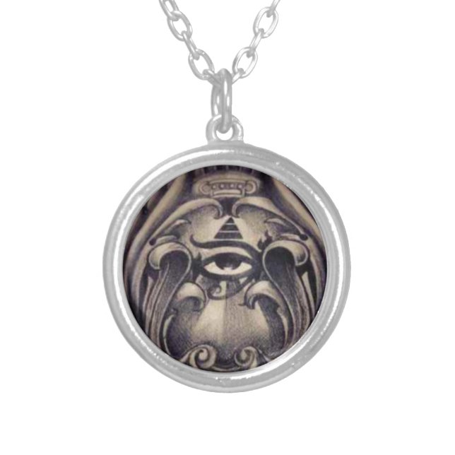 illuminati silver plated necklace (Front)
