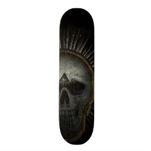Illuminati skull skateboard deck