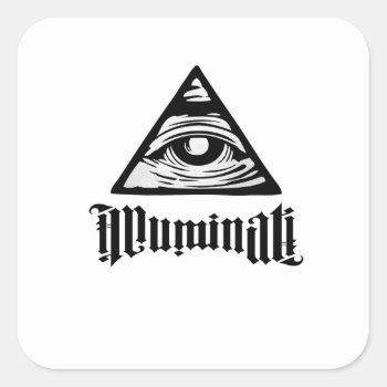 Illuminati Square Sticker by Moma_Art_Shop at Zazzle