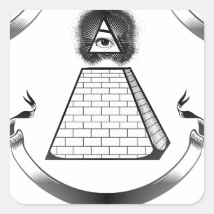 illuminati square sticker