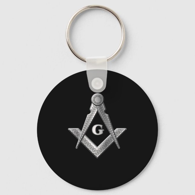 Illuminati Symbol Masonic Pyramid Conspiracy Gift Keychain (Front)