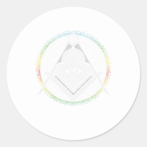 Illuminati Symbol Masonic Triangle Conspiracy G Gi Classic Round Sticker