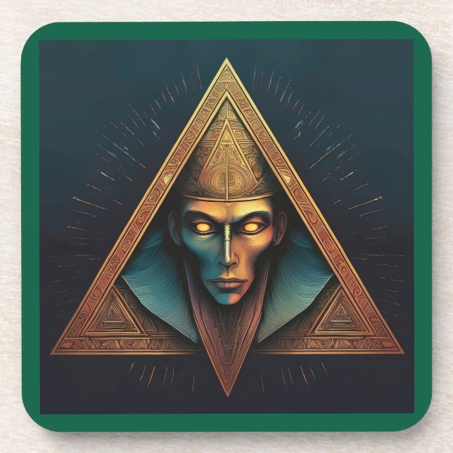Illuminati Wall Crest Beverage Coaster (Front)