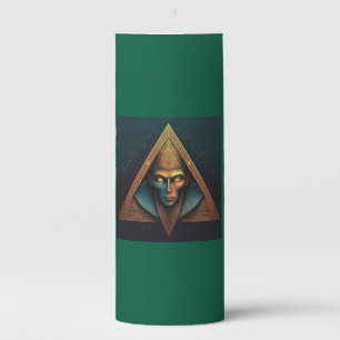 Illuminati Wall Crest Pillar Candle