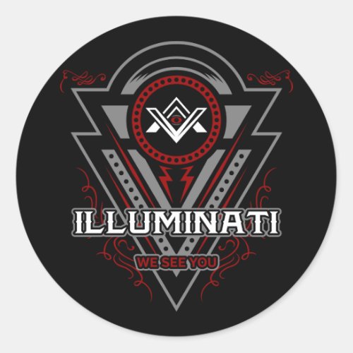 Illuminati We See You All Seeing Eye Classic Round Sticker