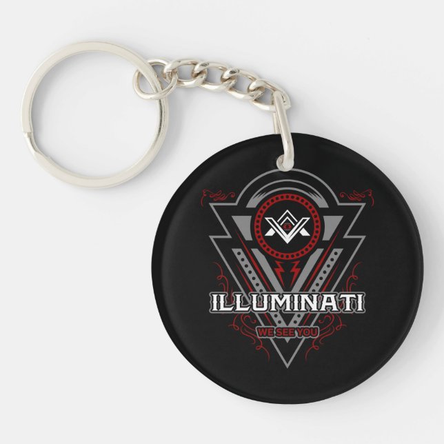 Illuminati We See You All Seeing Eye Keychain (Front)