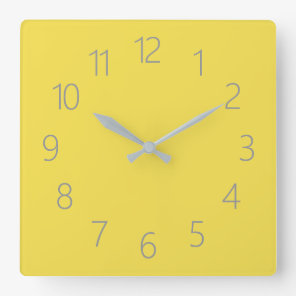 Illuminating Color Of Year Sunlight Sunny Square Wall Clock