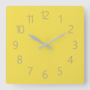 Illuminating Color Of Year Sunlight Sunny Square Wall Clock