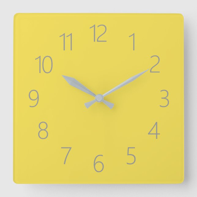 Illuminating Color Of Year Sunlight Sunny Square Wall Clock (Front)