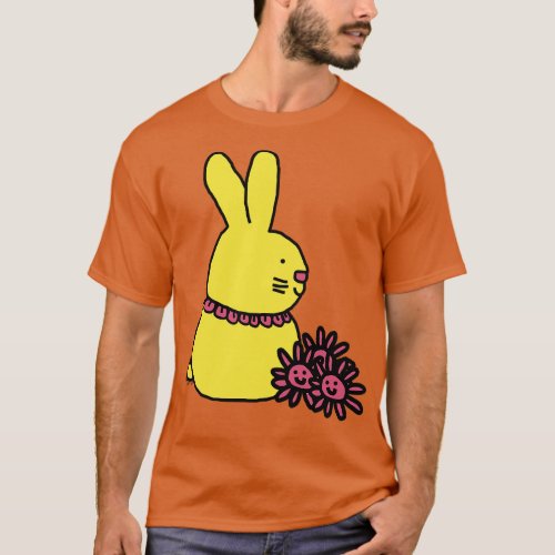 Illuminating Easter Bunny with Flowers T_Shirt