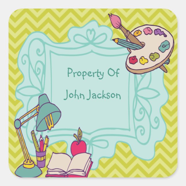 Illuminating Study Personalized Bookplate Sticker (Front)