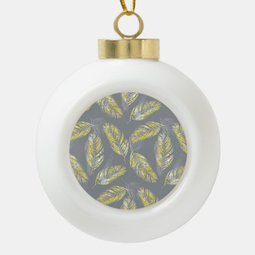 Illuminating Toucans Marbling Tropical Ceramic Ball Christmas Ornament