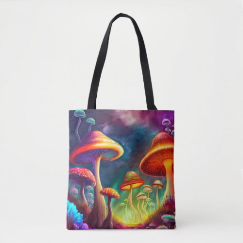Illuminating Wild Mushrooms Tote Bag