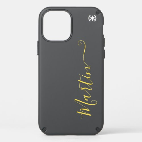 Illuminating Yellow and Grey Elegant Typography Speck iPhone 12 Case