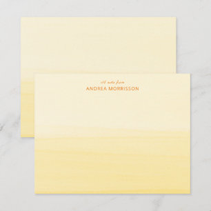 Illuminating Yellow Watercolor Ombre Note Card