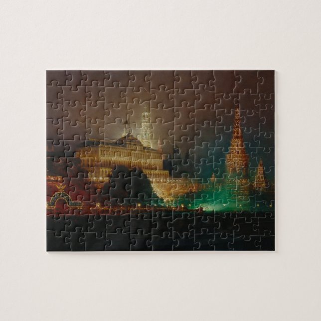 Illumination of the Kremlin, 1883 (oil on canvas) Jigsaw Puzzle (Horizontal)