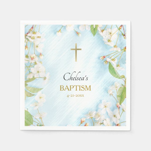 Illumination Orthodox Christian Baptism Napkins (Front)