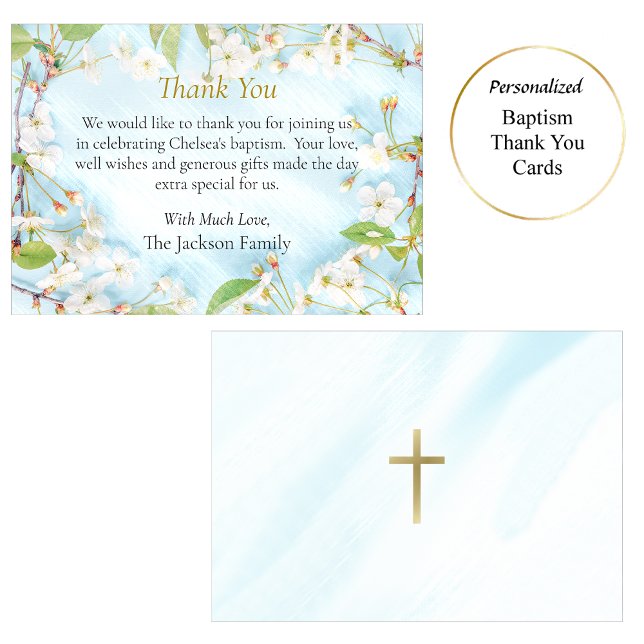 Illumination Orthodox Christian Baptism Thank You Card (Creator Uploaded)