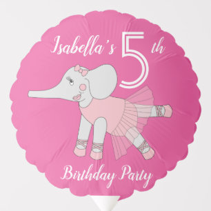 illusima Ballerina Elephant Pink Party Balloon