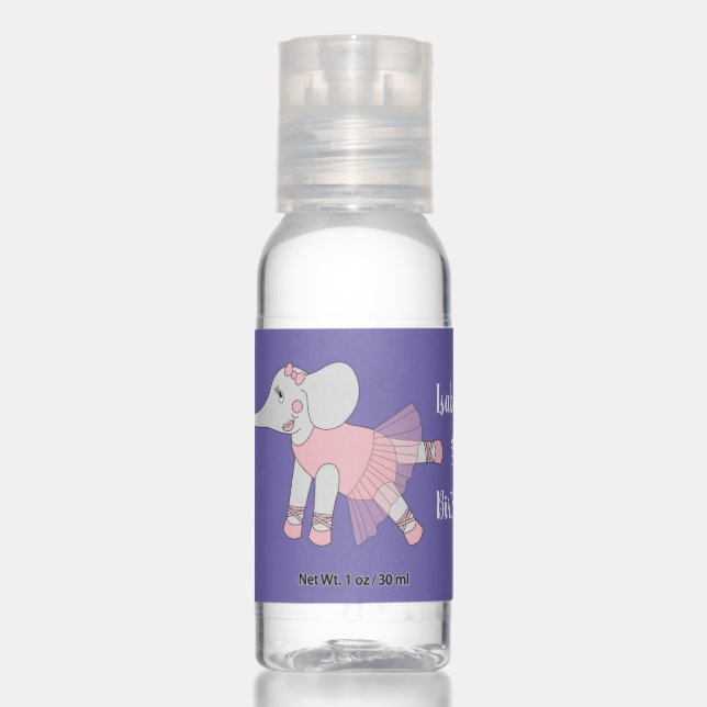 illusima Ballerina Elephant Purple Hand Sanitizer (Front)