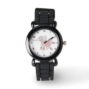 illusima Ballerina Elephant Silver Glitter Watch