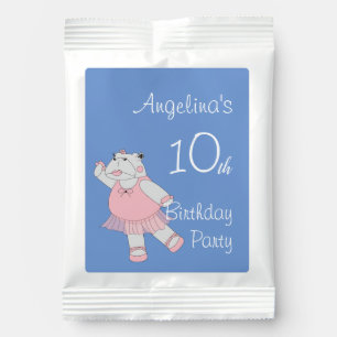 illusima Ballerina Hippo Blue 10th Birthday Hot Chocolate Drink Mix