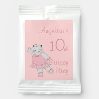illusima Ballerina Hippo Light Pink 10th Birthday Hot Chocolate Drink Mix