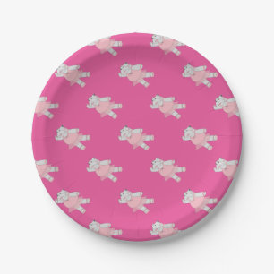 illusima Ballerina Hippo Paper Plates