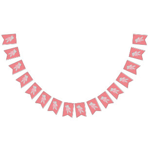 illusima Ballerina Hippo Peach Bunting Flags