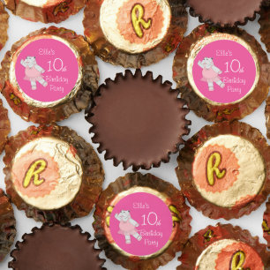 illusima Ballerina Hippo Pink 10th Birthday Reese's Peanut Butter Cups