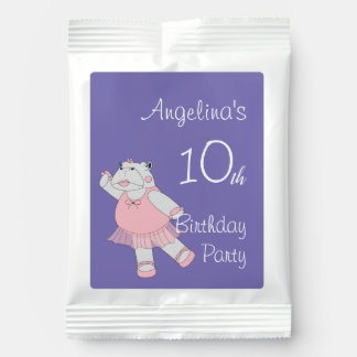 illusima Ballerina Hippo Purple 10th Birthday Hot Chocolate Drink Mix