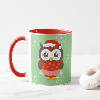 illusima Ballerina Owl Christmas Snowflakes Mug