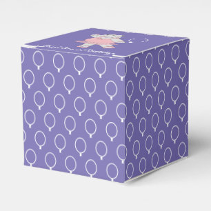 illusima Ballet Hippo Balloon Pattern Purple Favor Boxes