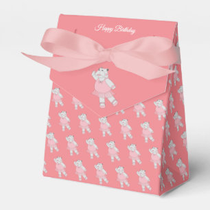 illusima Ballet Hippo Peach Birthday Gift Box/ Favor Boxes