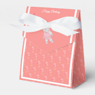 illusima Ballet Hippo Pink Tulips Peach Gift/ Favor Boxes