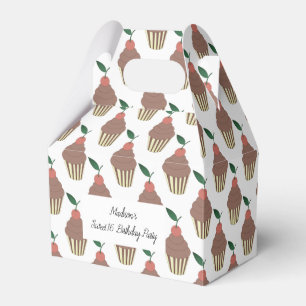 illusima Chocolate Frosting Cupcakes Sweet 16 Favor Boxes