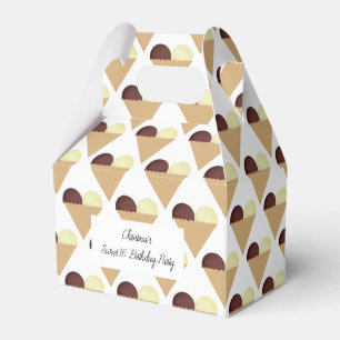 illusima Chocolate Ice-cream Classic Sweet 16 Favor Boxes