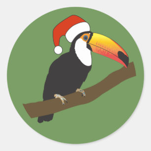 illusima Christmas Toucan Classic Round Sticker